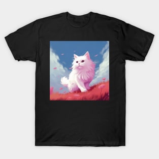 Snowy Purrfection: The Irresistible Appeal of White Cats T-Shirt